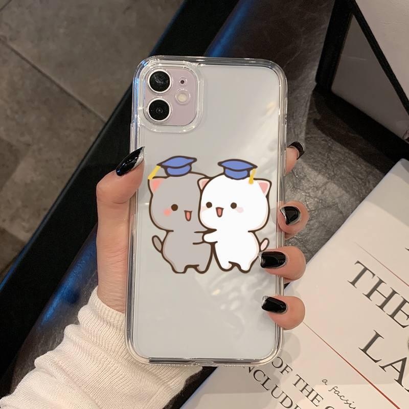 Cat Phone Case For Iphone 11 12 13 Mini Pro Xs Max 8 7 6 6s Plus X 5s Se 2020 Xr Case Polycarbonate Printed Colorful Design Silicone Phone Case by Stevvex