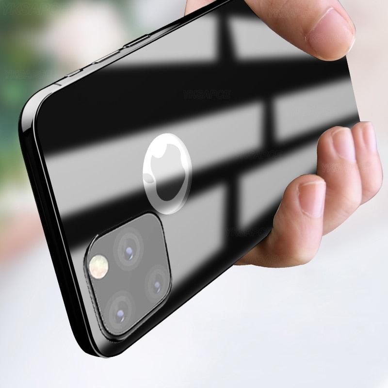 Back 9H Tempered Glass For iPhone 14 Plus 13 12 mini 11 Pro X XR XS Max Rear Screen Protector Protective Film Gold Black White Anti Scratch Edge to Edge Coverage Back Glass for iPhone by Stevvex