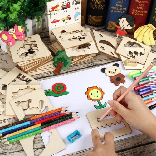 100Pcs Baby Toys Drawing Toys Coloring Board Children Creative Doodles Early Learning Education Toy Boy Girl Learn Drawing Tools by Stevvex