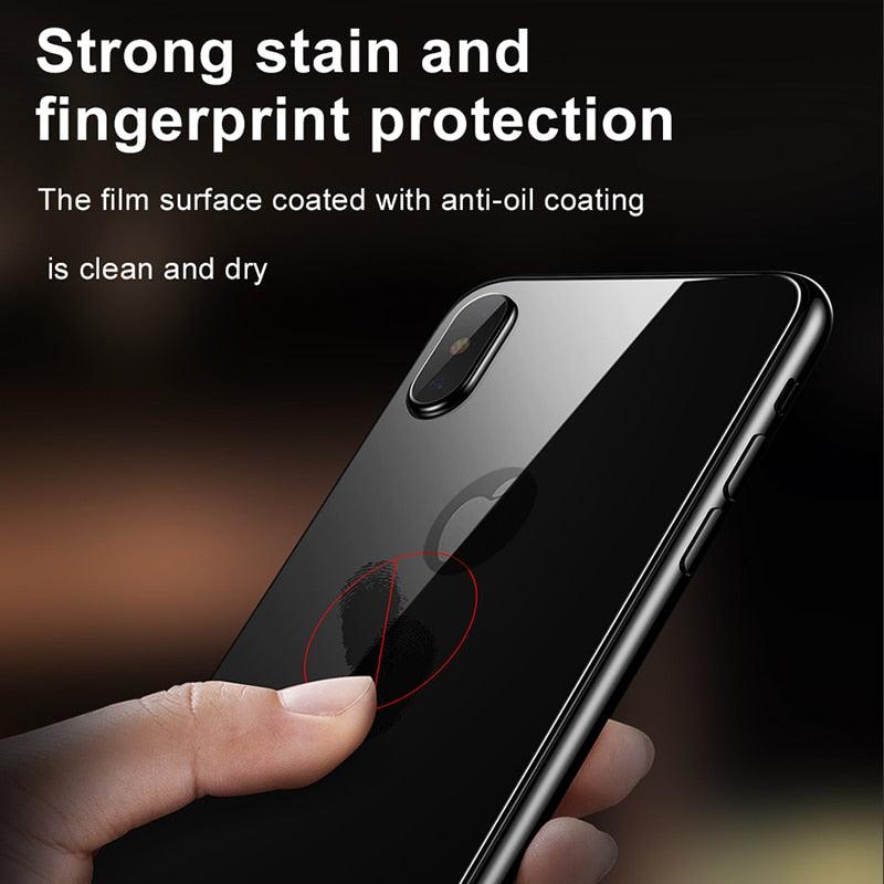 9D Protective Back Tempered Glass For iPhone 13 12 11 Pro MAX 7 8 Plus Full Cover Screen Protector Film For iPhone XS MAX XR Ultra Thin All -Coverage Full Glass Back Tempered Glass Screen Protector Film for iPhone by Stevvex