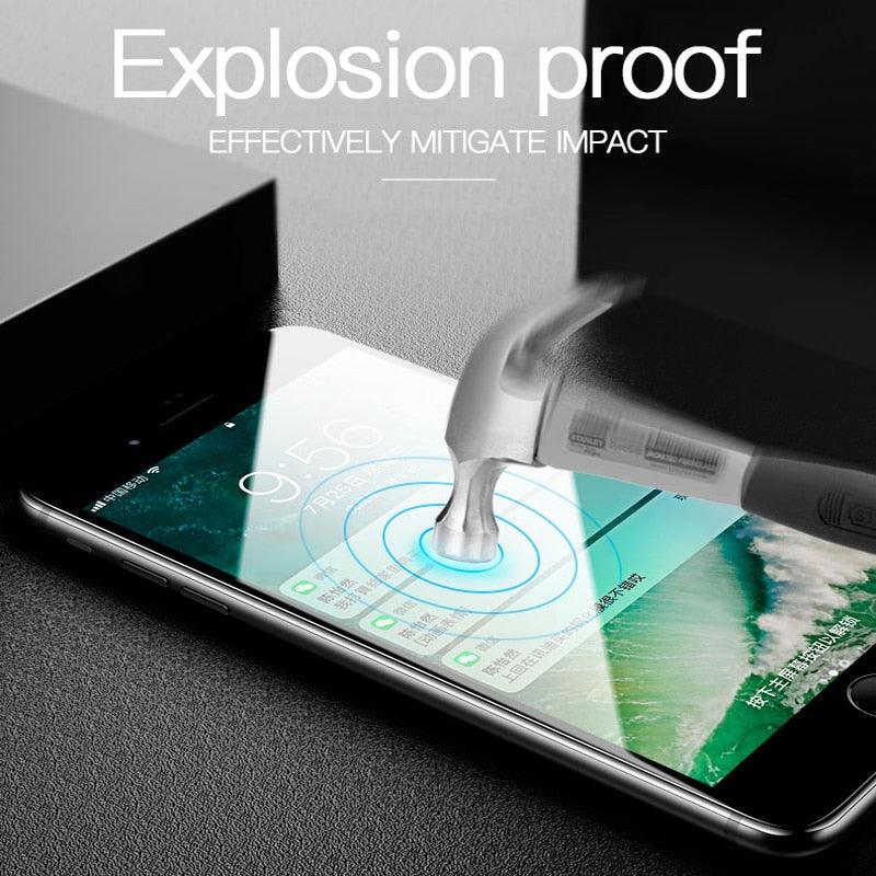 Curved Edge Tempered Glass For iPhone 12 11 Pro Xr X Xs Max Screen Protector For iPhone 6 6s 7 8 Plus SE 2020 Protective Film Real Premium Tempered Glass Film Screen Protector for Iphone by Stevvex
