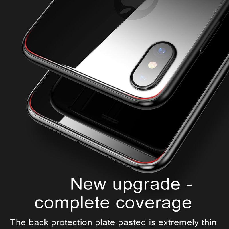 9D Protective Back Tempered Glass For iPhone 13 12 11 Pro MAX 7 8 Plus Full Cover Screen Protector Film For iPhone XS MAX XR Ultra Thin All -Coverage Full Glass Back Tempered Glass Screen Protector Film for iPhone by Stevvex