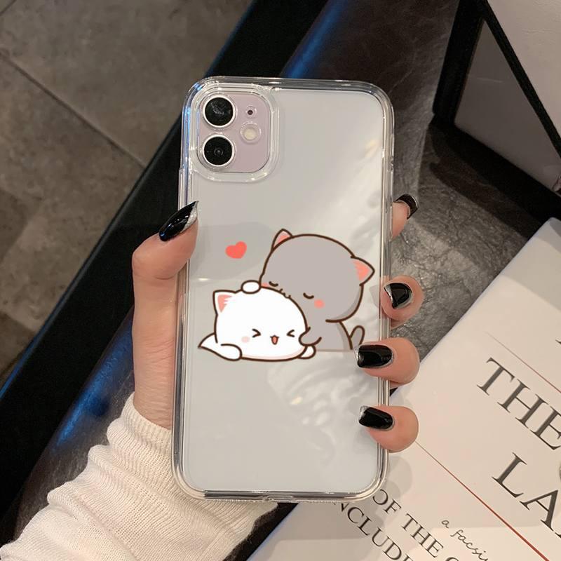 Cat Phone Case For Iphone 11 12 13 Mini Pro Xs Max 8 7 6 6s Plus X 5s Se 2020 Xr Case Polycarbonate Printed Colorful Design Silicone Phone Case by Stevvex