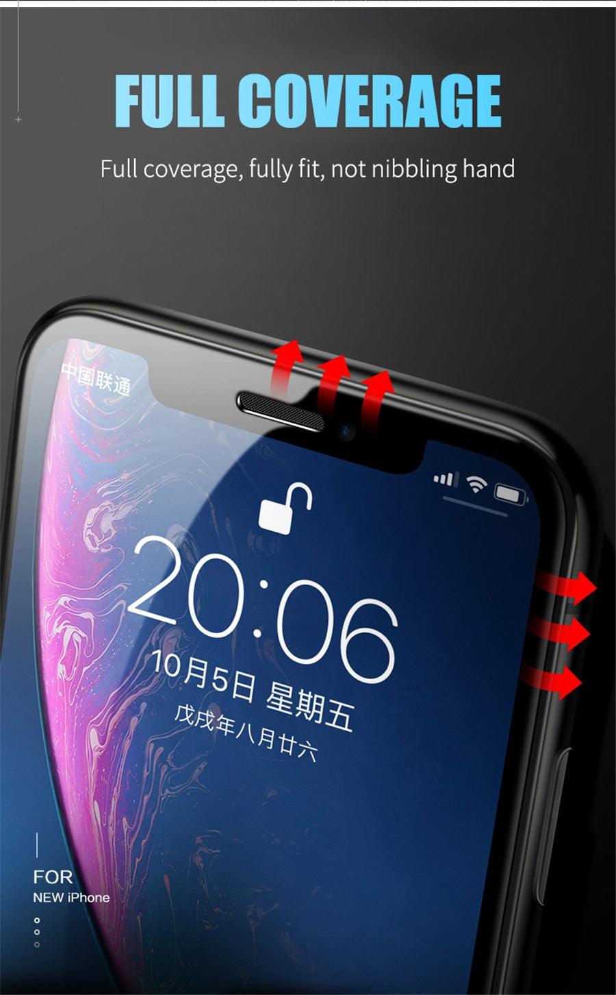 Full Cover Ceramics Screen Protector Explosion-proof Soft Film For iPhone 12 Mini 11 Pro XS Max XR X 8 7 6S Plus SE2 Soft Glass Tempered Glass Screen Protector Compatible iPhone by Stevvex