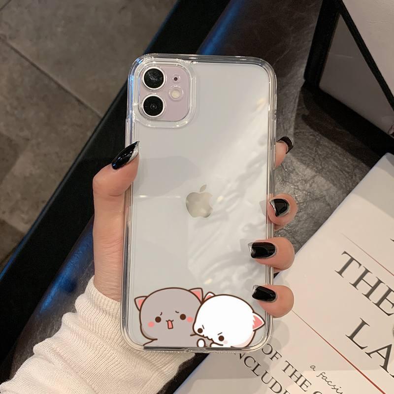 Cat Phone Case For Iphone 11 12 13 Mini Pro Xs Max 8 7 6 6s Plus X 5s Se 2020 Xr Case Polycarbonate Printed Colorful Design Silicone Phone Case by Stevvex