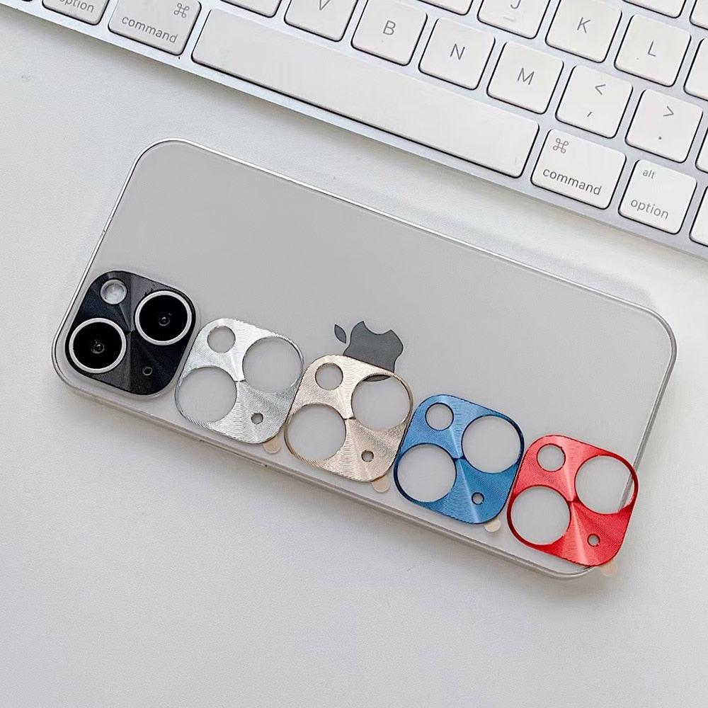 CD Texture Metal Camera Lens Frame For Iphone 14 Plus 13 Pro Max 12 Pro Max 11 Pro Max 12 Pro Camera Lens Screen Protector Camera Lens Protector Ring Cover Anti-Fall Not easy to fall 360 Degree Protection by Stevvex