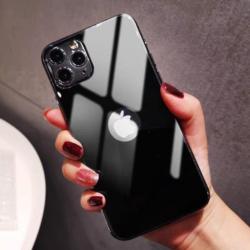 Back 9H Tempered Glass For iPhone 14 Plus 13 12 mini 11 Pro X XR XS Max Rear Screen Protector Protective Film Gold Black White Anti Scratch Edge to Edge Coverage Back Glass for iPhone by Stevvex