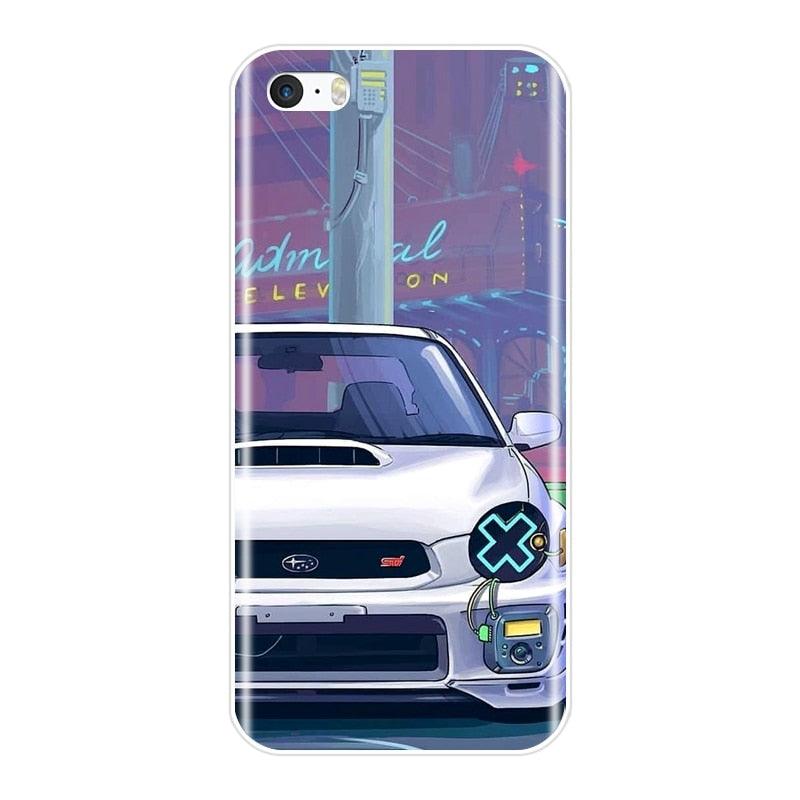Cute Clear Flexible Silicone Auto Boys Design Back Cover For iPhone 5 S 5C 5S SE Car Sports Car Cool Men Fashion Silicone Soft Phone Case For iPhone 4 S 4S Case by Stevvex
