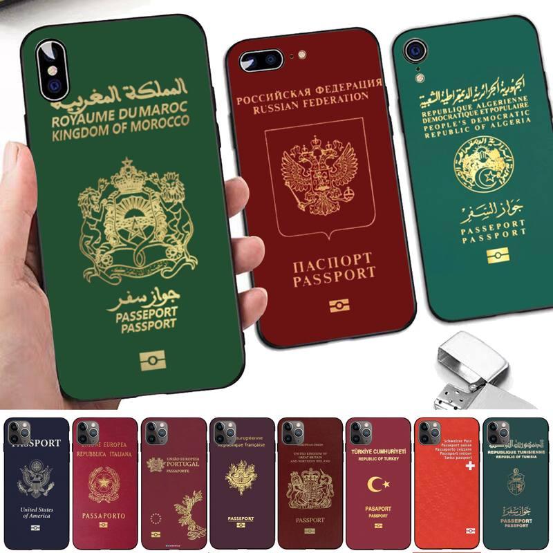 Fashion Passport Phone Case For Iphone 13 8 7 6 6s Plus X 5s Se 2020 Xr 11 12 Pro Xs Max Soft Cover Silicone Bumper Case by Stevvex