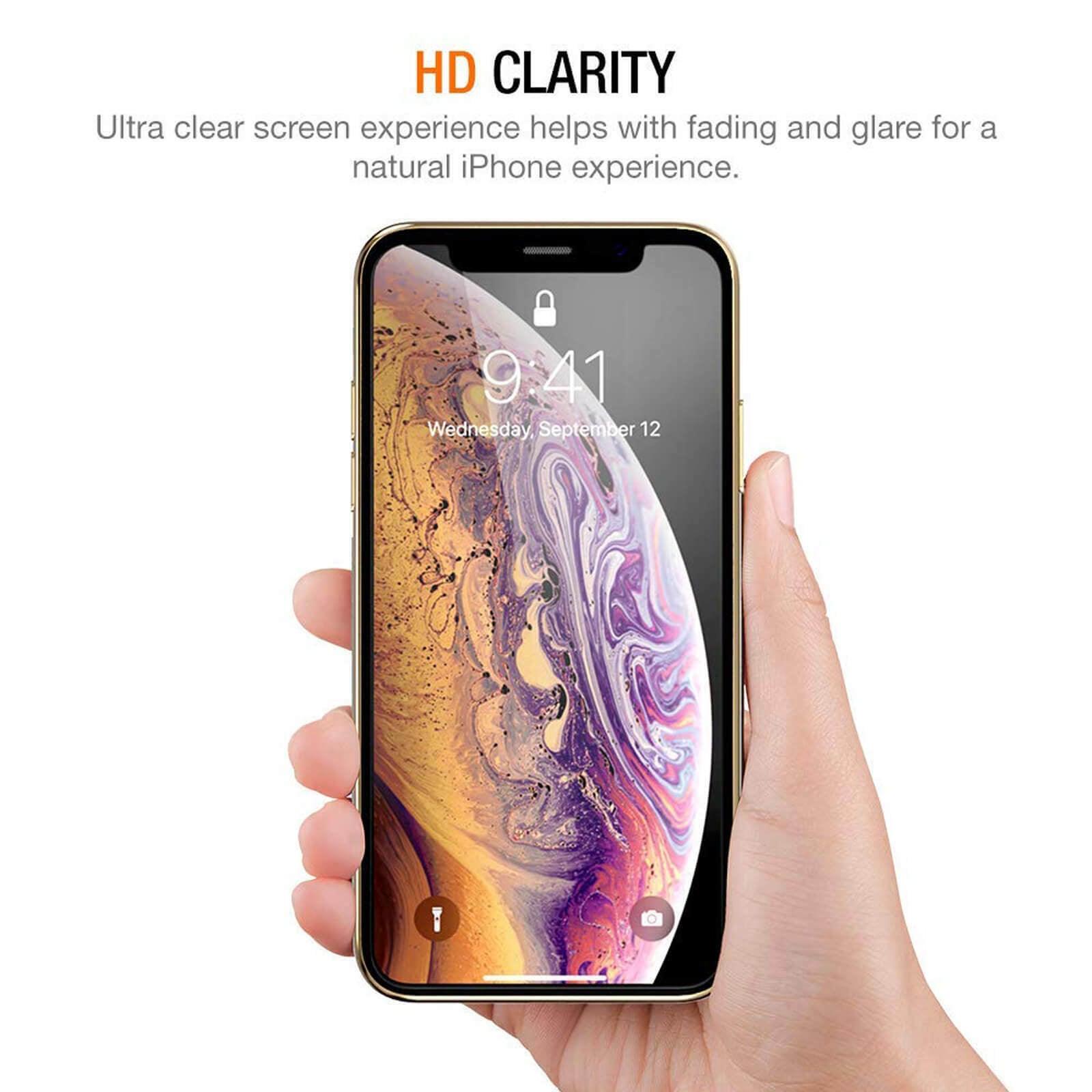 HD Full Tempered Glass Screen Protectors For iPhone 12 12 Max/12 Pro Front film iPhone X 6/6s 7 8 11 Pro Max Screen Protector Transparent Highly Clear Scratch Resistant Full Coverage Screen Glass Protector For iPhone by Stevvex