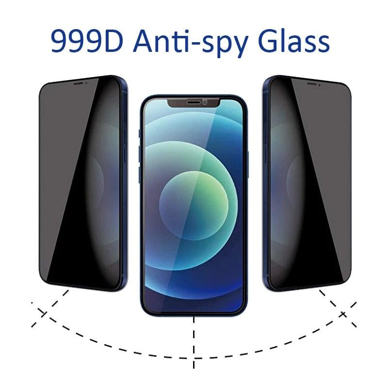 Anti-spy Screen Protector For iPhone 14 13 12 11 XS MAX XR Full Cover Private Glass For iPhone 7 8 PLUS Protective Film Anti Spy Full Coverage Case Friendly Tempered Glass Screen Protector for iPhone by Stevvex