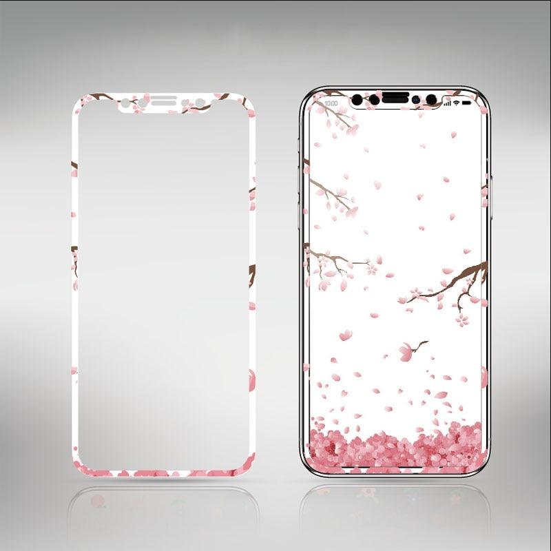 Colorful Screen Protection For iPhone 11 Pro Max Cartoon Tempered Glass For iPhone XS MAX XR 7 8plus Full Cover Screen Protector Tempered Glass Screen Protector for iPhone by Stevvex