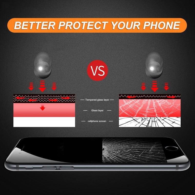 9D Full Cover Protective Glass IPhone 7 Plus 8 6 6S 5 XR XS Max Tempered Glass Iphone X Screen Protector for IPhone Se 2020 Case Scratch Resistant Easy Install Bubble Free Case Friendly Screen Protection iPhone Glass by Stevvex