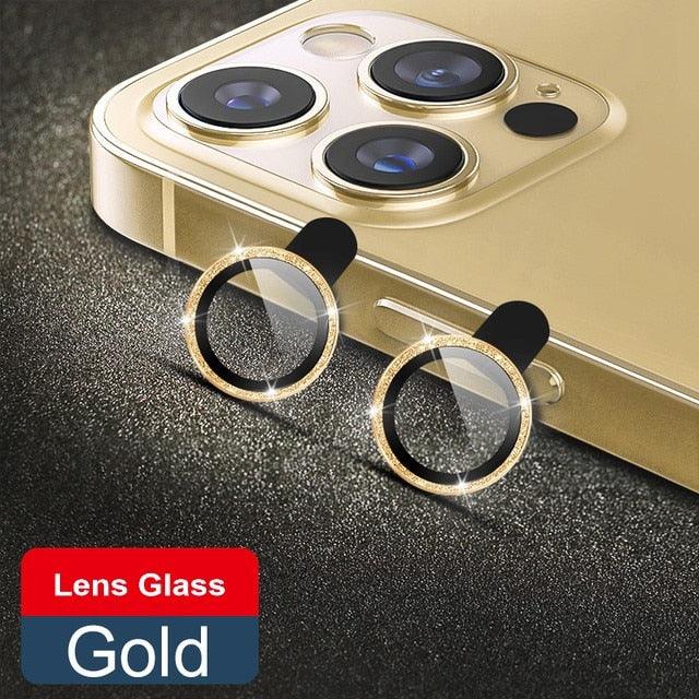 Glitter Diamond Camera Lens Protector For Iphone 13 Pro Max Mini Camera Metal Ring Glass For Iphone 12 11 Pro Max Protective Cap Diamond Glitter Camera Lens Protector On For Iphone by Stevvex
