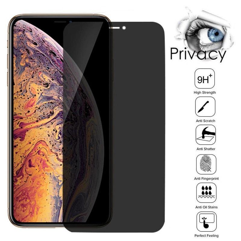 Anti Spy Tempered Glass For iPhone 14 13 12 mini 11 Pro XS Max X XR Privacy Screen protector iPhone 7 8 6 6S Plus SE 2020 Glass by Stevvex