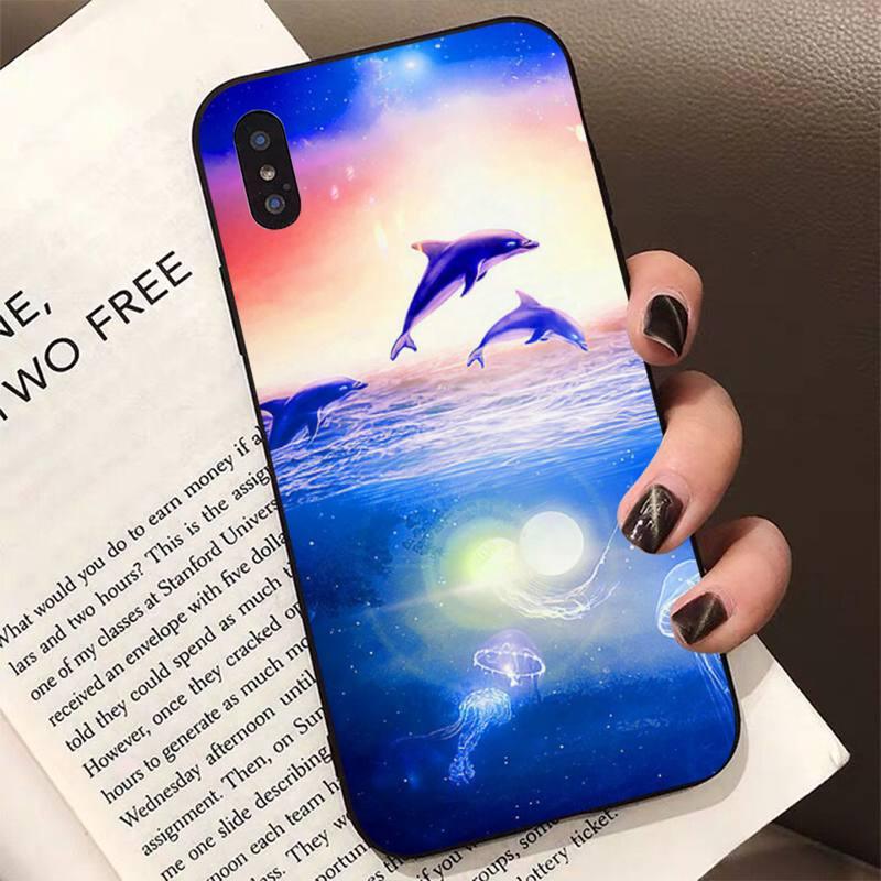 Animal Cute Dolphin Phone Case For Iphone 11 12 13 Mini Pro Xs Max 8 7 6 6s Plus X 5s Se 2020 Xr Case Soft Tpu Cover Flexible Ultra Slim Anti-scratch Cover by Stevvex