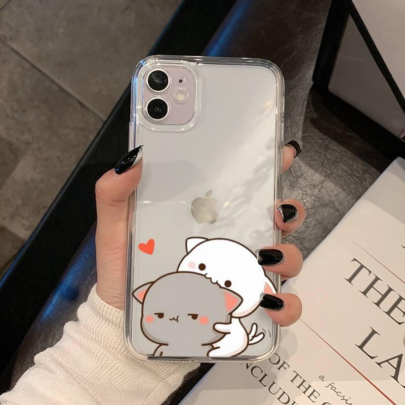 Cat Phone Case For Iphone 11 12 13 Mini Pro Xs Max 8 7 6 6s Plus X 5s Se 2020 Xr Case Polycarbonate Printed Colorful Design Silicone Phone Case by Stevvex