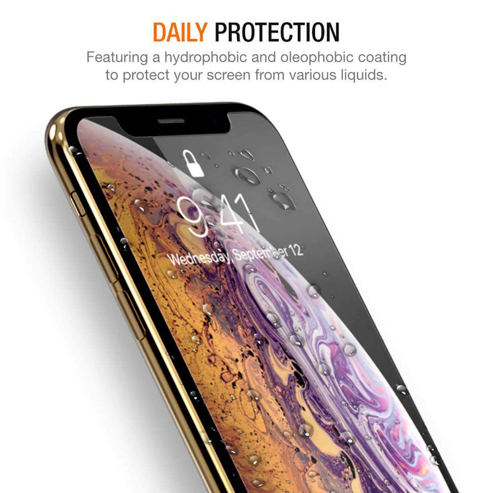 HD Full Tempered Glass Screen Protectors For iPhone 12 12 Max/12 Pro Front film iPhone X 6/6s 7 8 11 Pro Max Screen Protector Transparent Highly Clear Scratch Resistant Full Coverage Screen Glass Protector For iPhone by Stevvex