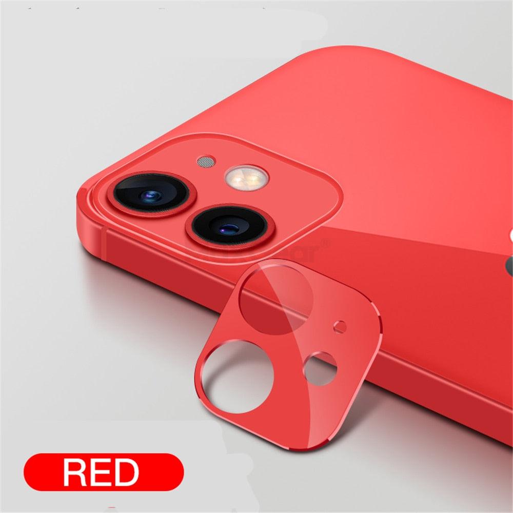 Camera Lens Tempered Glass For iPhone 12 11 Pro Max 12 Mini Full Cover Camera Ring Protector Sticker On iPhone12 Anti Scratch Camera Lens Protector 9H HD Camera Tempered Glass by Stevvex