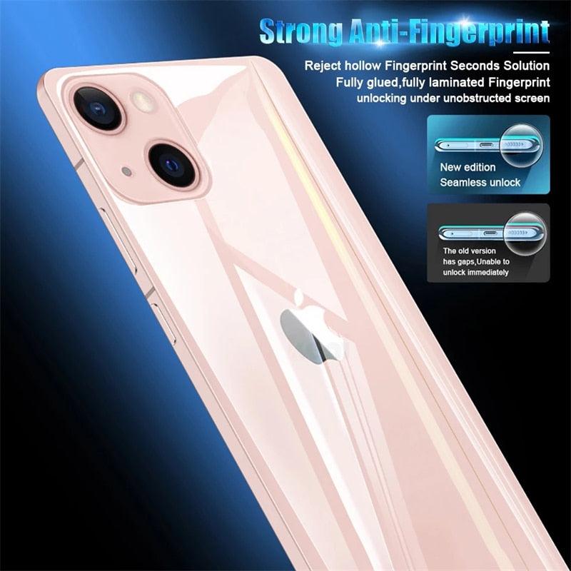 Full Cover iPhone 14 13 11 12 XS MAX XR X 7 8 6 6S SE Pro MAX Plus Mini Soft Back Phone Screen Protector Anti Bubble/Scratch Ultra Thin Tempered Glass Screen Protector by Stevvex