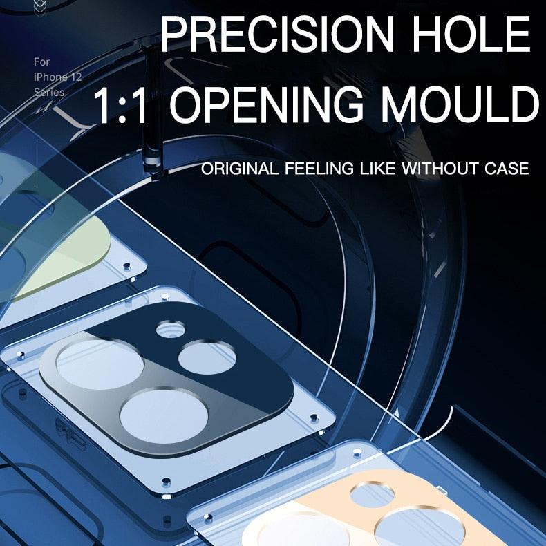 Camera Lens Tempered Glass For iPhone 12 11 Pro Max 12 Mini Full Cover Camera Ring Protector Sticker On iPhone12 Anti Scratch Camera Lens Protector 9H HD Camera Tempered Glass by Stevvex