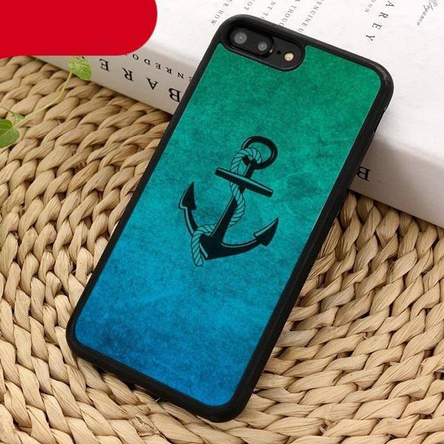 Classical Small Anchors Phone Case Cover For Iphone 14 5 6s 7 8 Plus X Xr Xs 11 12 13 Pro Max Ultra Plus Transparent Mobile Phone Case Anchor Phone Cover by Stevvex