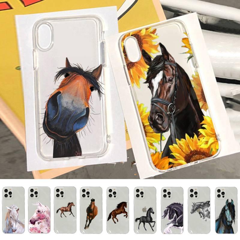 Beauty Horse Phone Case For Iphone 13 11 12 Pro Xs Max 8 7 6 6s Plus X 5s Se 2020 Xr Case Slim Profile Cute Printed Designer Snap On Case by Stevvex