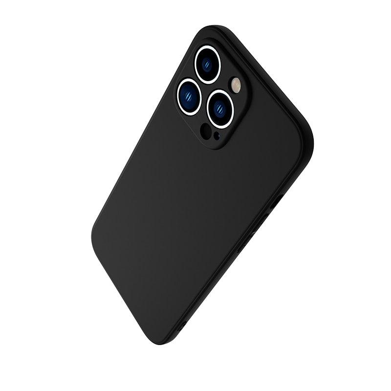 Black Case For Iphone 5 5s SE 2020 6 6s 7 8plus x 10 XR XS 11 12 13 Mini Pro MAX Silicon Cover Car Design Matte Black Silicone Back Cover For iPhone by Stevvex