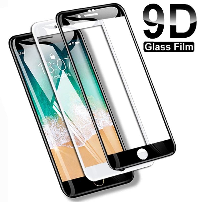 9d Full Cover Tempered Glass For Iphone 8 7 6 6s Plus 5 5s Se 2020 Screen Protector On Iphone 11 Pro Xs Max X Xr Protective Film Rounded Edge Glass Screen Protector Tempered Glass For Iphone by Stevvex