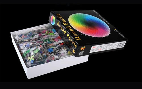 1000PCS/SETColorful Rainbow Round Geometrical Photo Planet Puzzle Adult Kids Educational Toy Puzzle by Stevvex