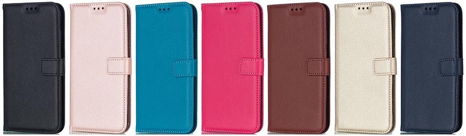 Solid Color Leather Wallet Case For iPhone 14 XS MAX 11 Pro 12 mini 13 Flip Cover Card Slot Mobile Phone Case  Wallet Mobile Phone Case Leather Flip Case Wallet Colorful Protective Case