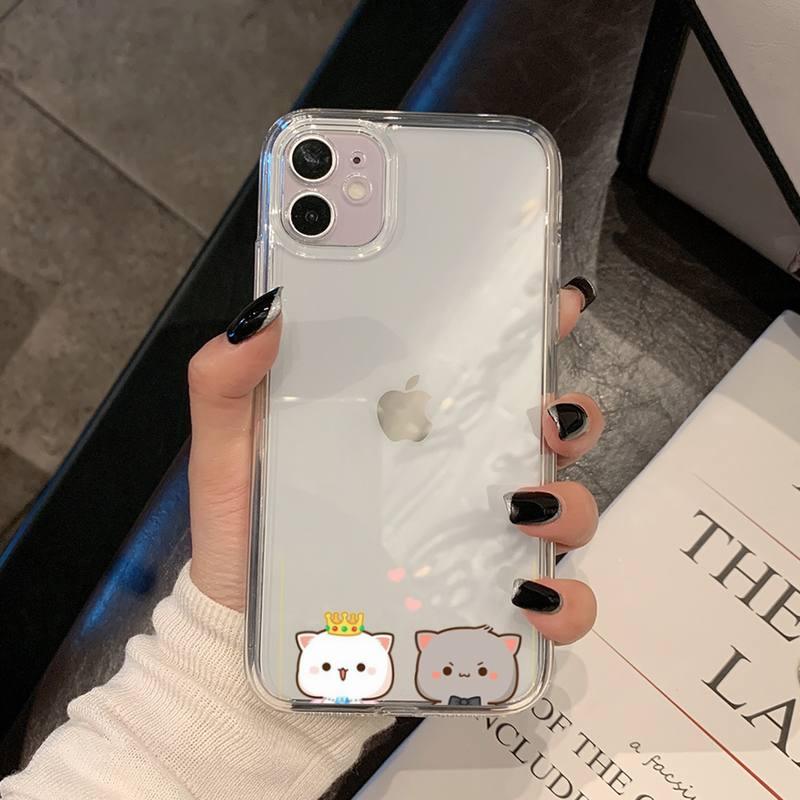 Cat Phone Case For Iphone 11 12 13 Mini Pro Xs Max 8 7 6 6s Plus X 5s Se 2020 Xr Case Polycarbonate Printed Colorful Design Silicone Phone Case by Stevvex