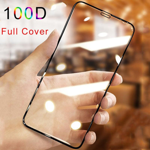 100D Curved Edge For iPhone 7 8 6 6S Plus 11 12 Pro Max Mini Screen Protector iPhone X XR XS Max Glass Full Cover Glass HD 9H Tempered Glass Screen Protector for iPhone by Stevvex
