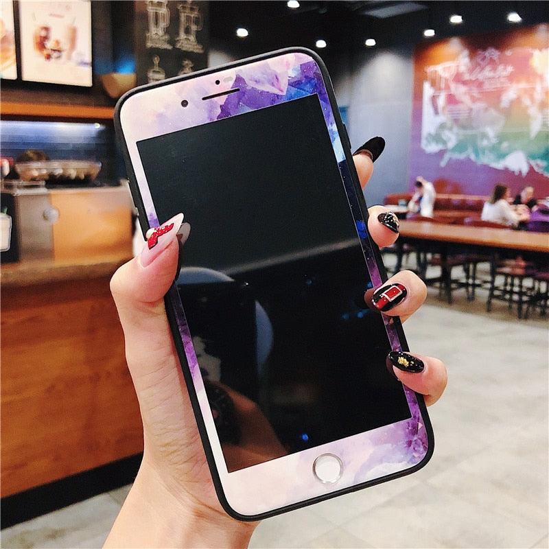 Colorful Screen Protection For iPhone 11 Pro Max Cartoon Tempered Glass For iPhone XS MAX XR 7 8plus Full Cover Screen Protector Tempered Glass Screen Protector for iPhone by Stevvex