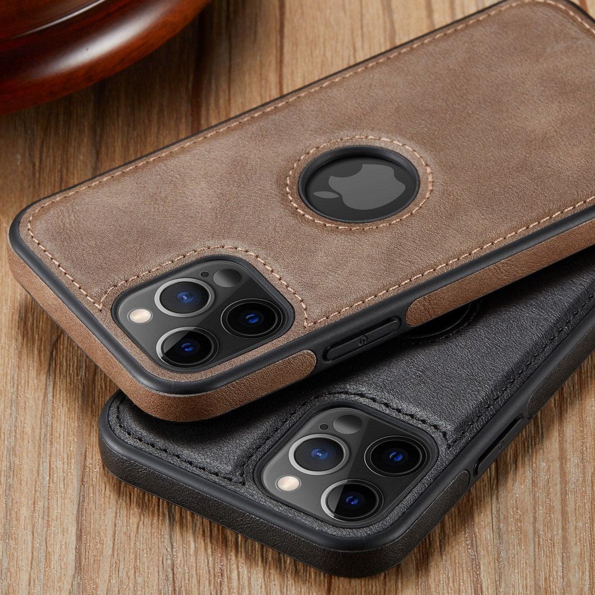Luxury PU Leather Phone Case For iPhone 14 pro max 13 Pro max 11 12 Pro Max XR XS Max X 7 Plus case leather Slim Back Cover Compatible with iPhone 13 Pro Case Slim Leather Classic Luxury Elegant Phone Cover by Stevvex