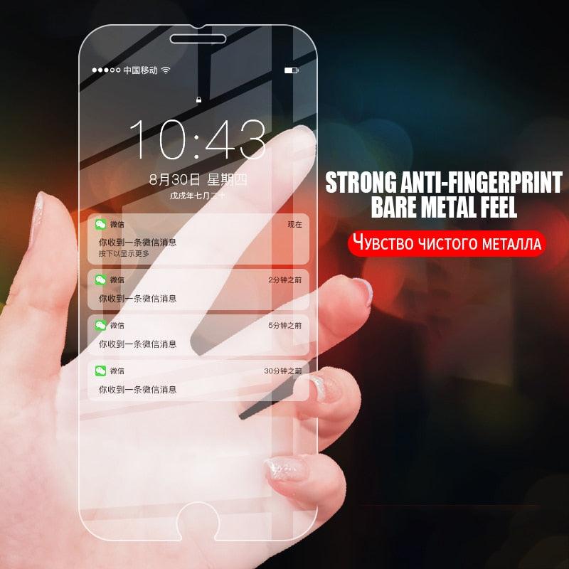 9D Full Protection Glass For iPhone 7 8 6 6S Plus Transparent Screen Protector For iPhone 5 5C 5S SE 2020 Tempered Glass Film Tempered Glass Screen Protector Guards Protects From Crash & Scratch by Stevvex