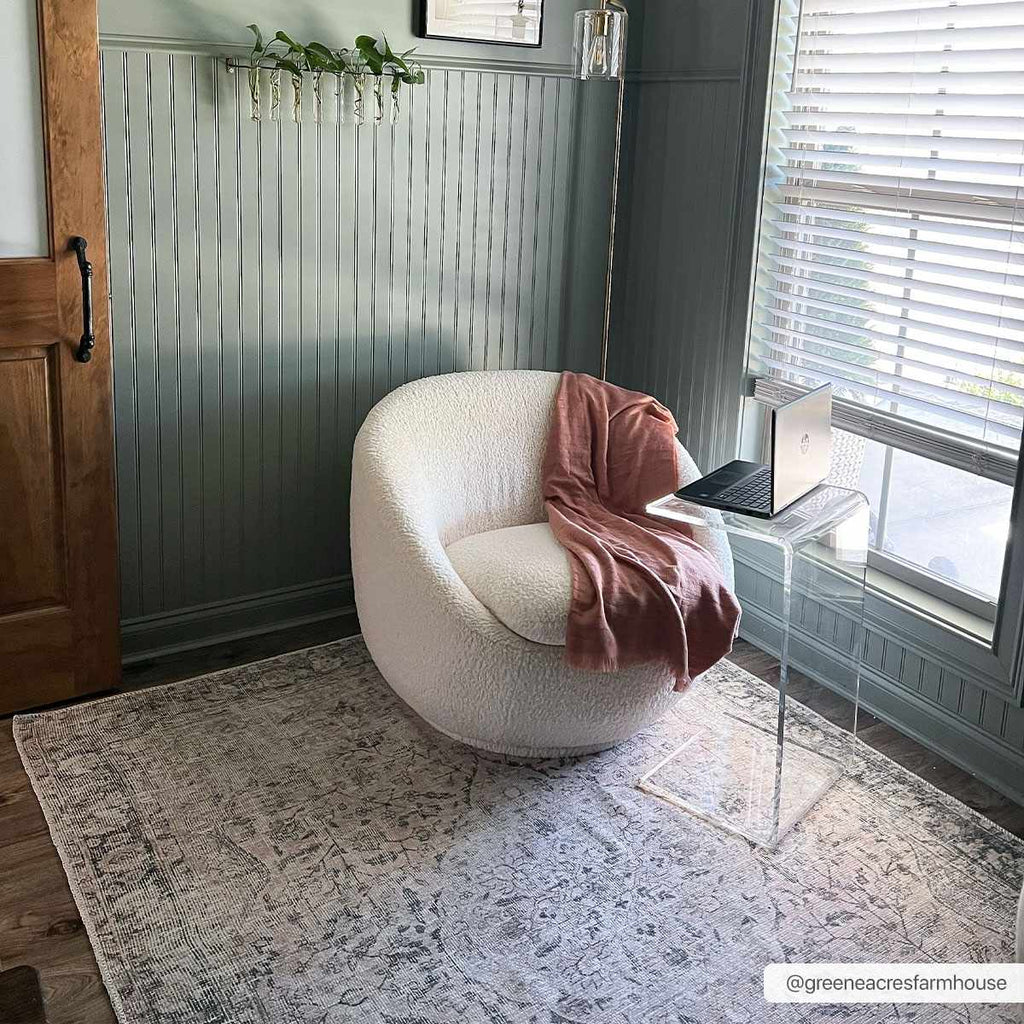 Haile Washable Area Rug Clearance with Green & Pink