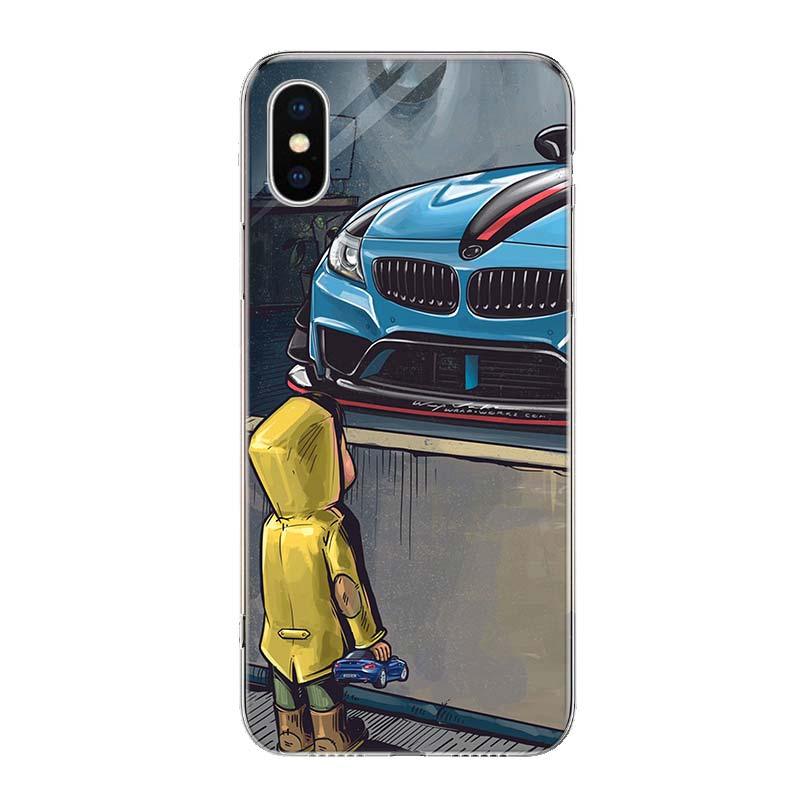 Boy See Sports Car Drift Phone Case For Iphone 14 11 12 13 Pro Max Xr X Xs Mini 8 7 Plus 6 6s Se 5s Soft Silicone Gel Cover For Iphone by Stevvex