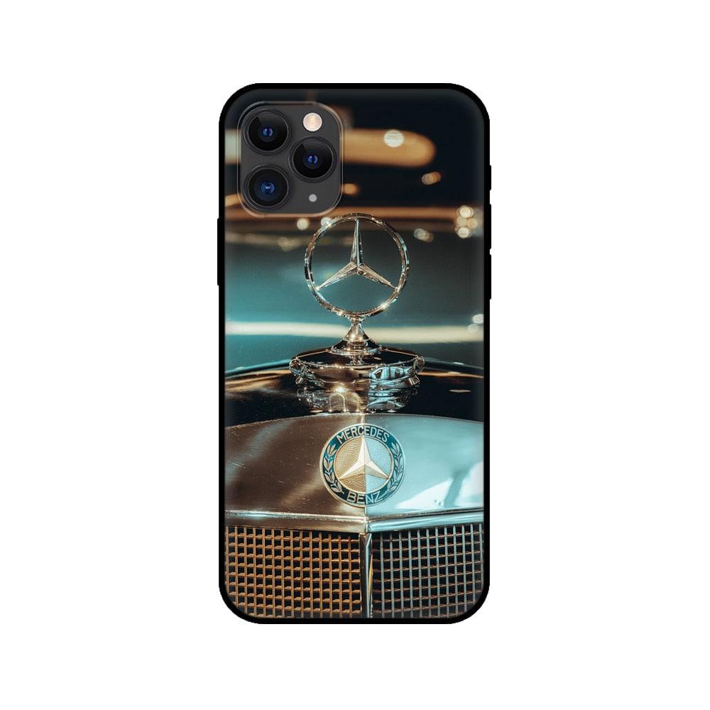 Black Case For Iphone 5 5s SE 2020 6 6s 7 8plus x 10 XR XS 11 12 13 Mini Pro MAX Silicon Cover Car Design Matte Black Silicone Back Cover For iPhone by Stevvex