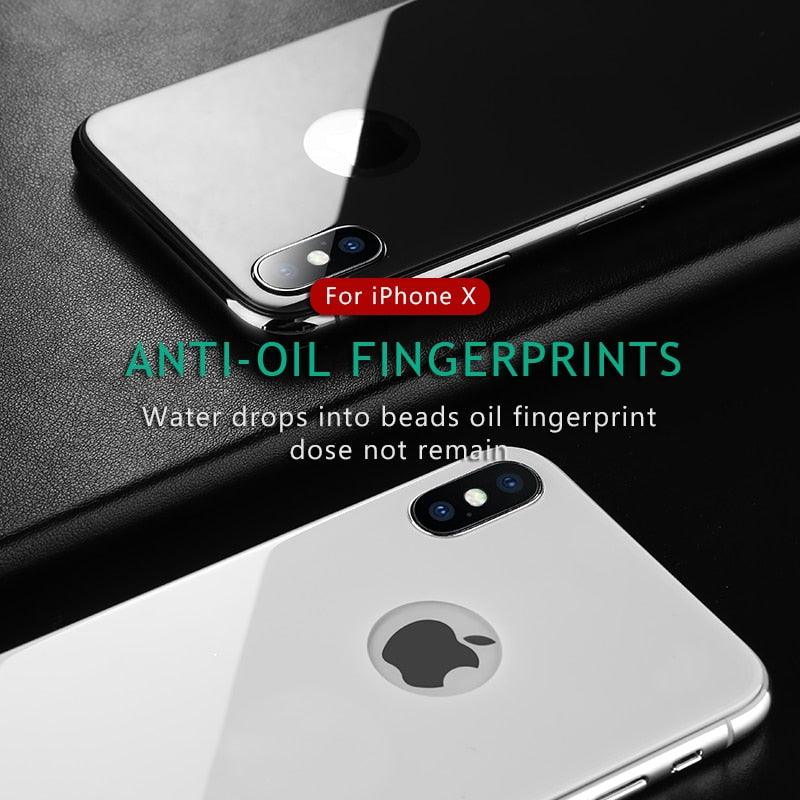 9D Protective Back Tempered Glass For iPhone 13 12 11 Pro MAX 7 8 Plus Full Cover Screen Protector Film For iPhone XS MAX XR Ultra Thin All -Coverage Full Glass Back Tempered Glass Screen Protector Film for iPhone by Stevvex