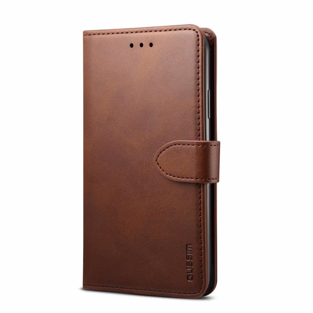 Luxury Red Leather Magnetic Flip Case For Iphone 14 12 13 11 11 Pro Max Xr Xs Max X Wallet Cover For iphone Leather Wallet Case Card Slots Kickstand Magnetic Buckle Flip Phone Cover by Stevvex