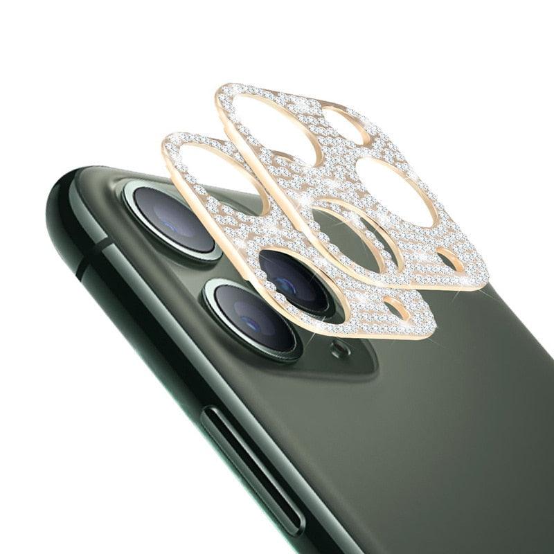 Camera Lens Metal Protector For iPhone 14 13 12 11 Pro Max Hollow Glitter Rhinestones Camera Protector For iPhone 12 13 Mini 14 Diamond Camera Lens Protection Decorations Lens Protector Cover for iPhone by Stevvex