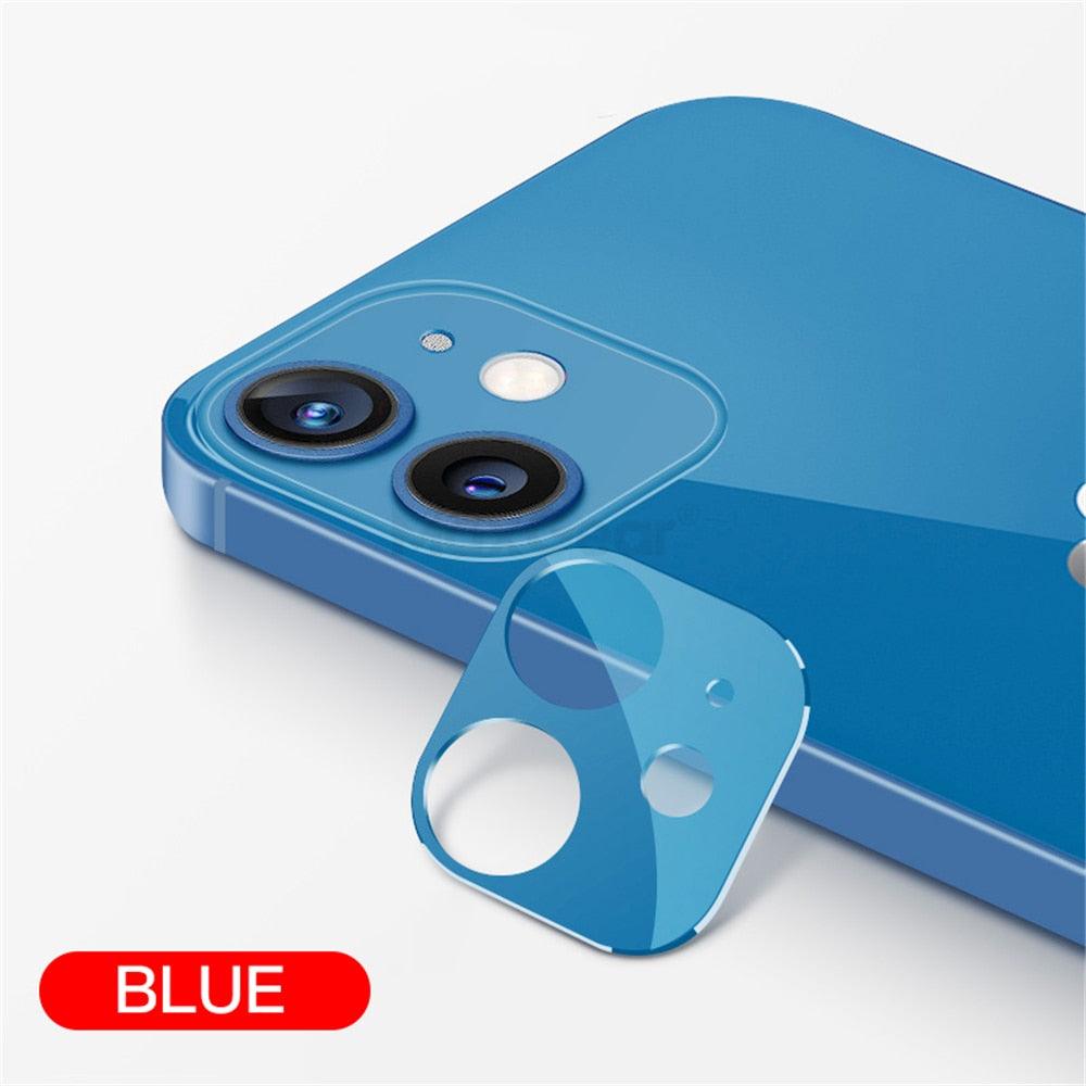 Camera Lens Tempered Glass For iPhone 12 11 Pro Max 12 Mini Full Cover Camera Ring Protector Sticker On iPhone12 Anti Scratch Camera Lens Protector 9H HD Camera Tempered Glass by Stevvex
