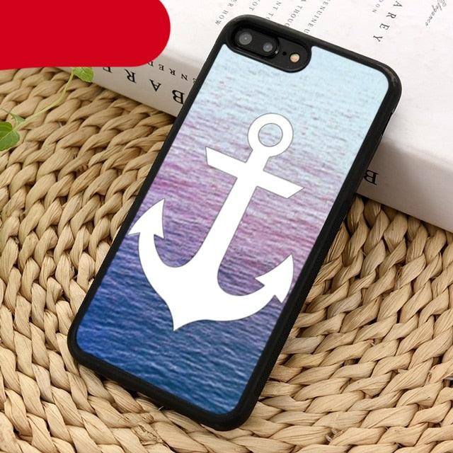 Classical Small Anchors Phone Case Cover For Iphone 14 5 6s 7 8 Plus X Xr Xs 11 12 13 Pro Max Ultra Plus Transparent Mobile Phone Case Anchor Phone Cover by Stevvex