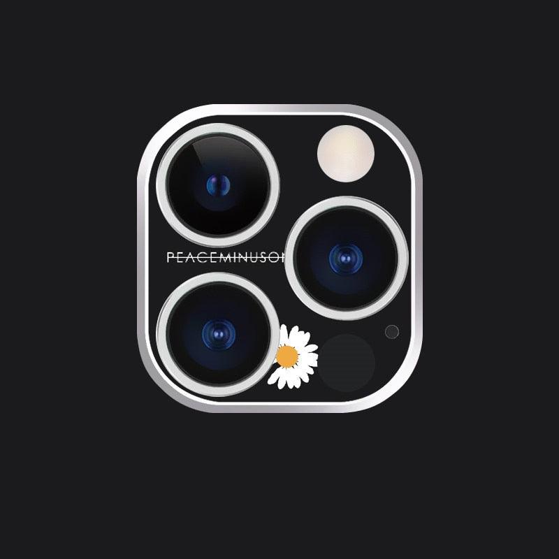 Cute Cartoon Camera Protector Case For iPhone 13 12 11 Pro Max Camera lens Cover Glass For iphone 12 13 mini Protection Sticker Aluminum Alloy Lens Protective Ring For Camera Protection by Stevvex