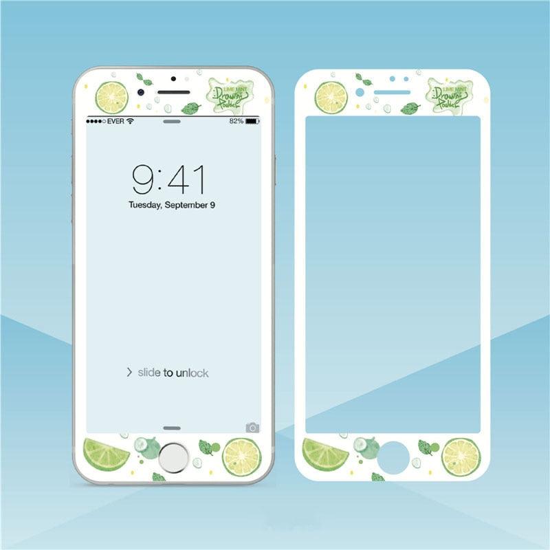 Flowers Cartoon Screen Protector For iPhone 13 12 11 Pro Max Soft Edge Tempered Glass on For iPhone XS MAX XR 7 8 PLUS Lovely Easy Installation Frame 9H Hardness Full Coverage Bubble Free Cute Lovely Cherry Blossom Design Glass For iPhone by Stevvex
