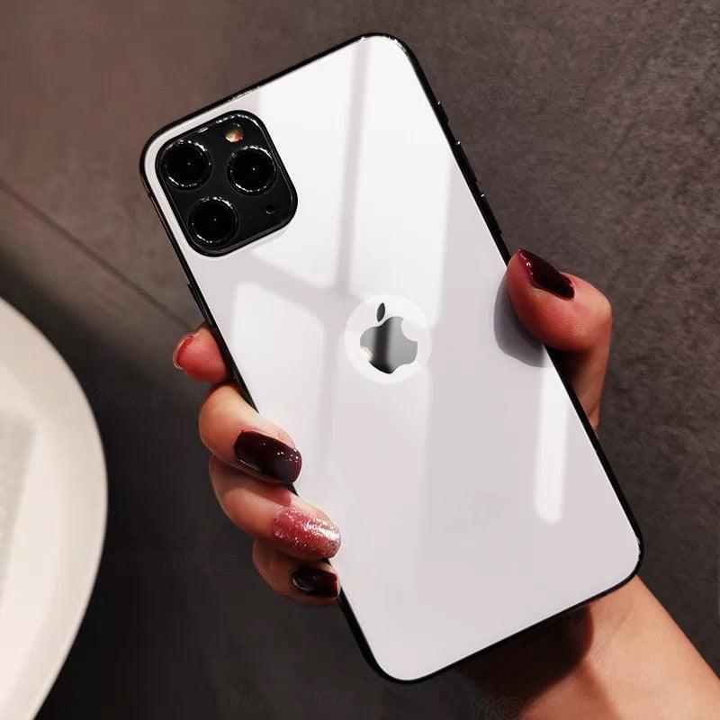 Back 9H Tempered Glass For iPhone 14 Plus 13 12 mini 11 Pro X XR XS Max Rear Screen Protector Protective Film Gold Black White Anti Scratch Edge to Edge Coverage Back Glass for iPhone by Stevvex