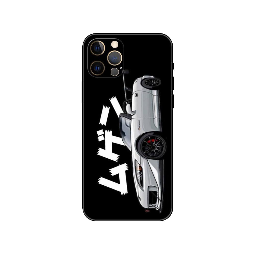 Black Phone Case Mask for iphone 5 5s se 2020 6 6s 7 8 plus x 10 XR XS 11 12 mini pro MAX Back Cover Sports Car Transparent Phone Case Silicone Back Cover For iPhone by Stevvex