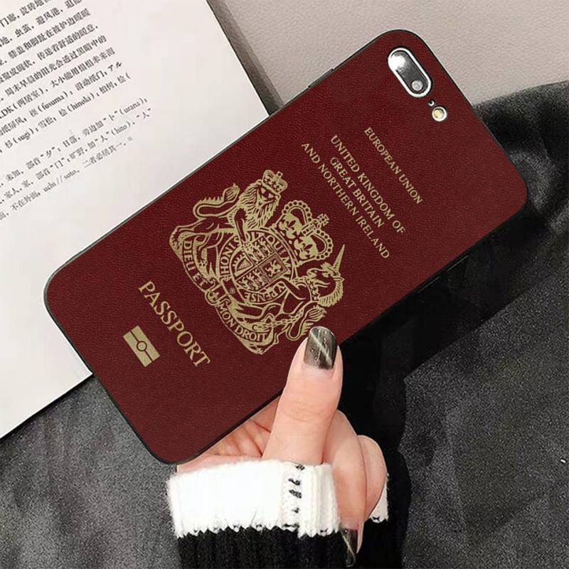 Fashion Passport Phone Case For Iphone 13 8 7 6 6s Plus X 5s Se 2020 Xr 11 12 Pro Xs Max Soft Cover Silicone Bumper Case by Stevvex