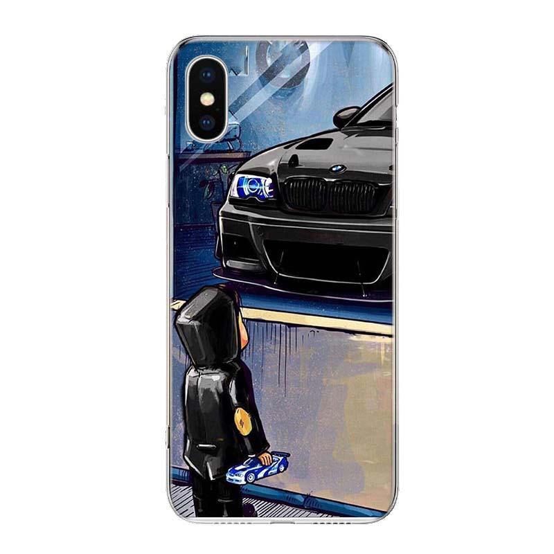 Boy See Sports Car Drift Phone Case For Iphone 14 11 12 13 Pro Max Xr X Xs Mini 8 7 Plus 6 6s Se 5s Soft Silicone Gel Cover For Iphone by Stevvex